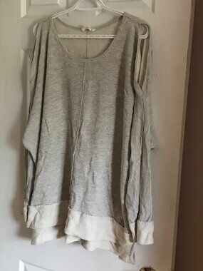 Caslon Cold Shoulder Sweatshirt Plus Size 2X